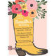 Watercolor Flower Boot Invitations Image 2 of 3